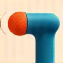 Stylized icon representing recovery (e.g., massage gun or foam roller)